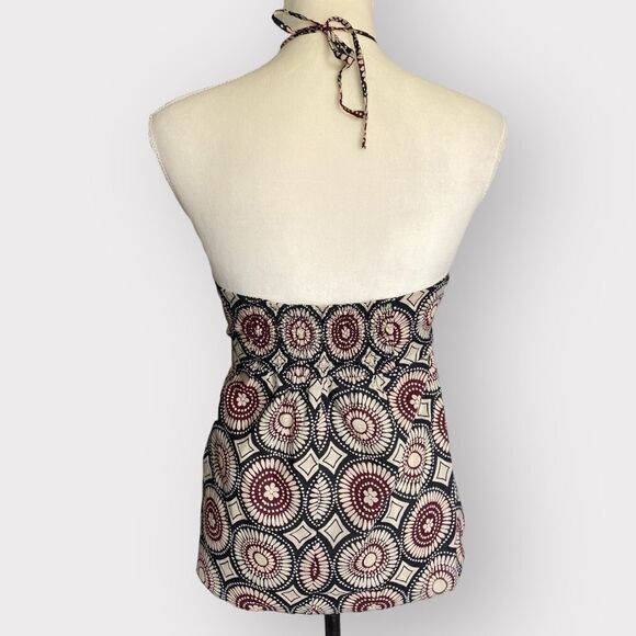 Michael Kors Cotton Mosaic Print Y2K Halter top Lightweight - Picture 2 of 7